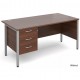 Maestro H Frame Straight Office Desk with Fixed Pedestal 